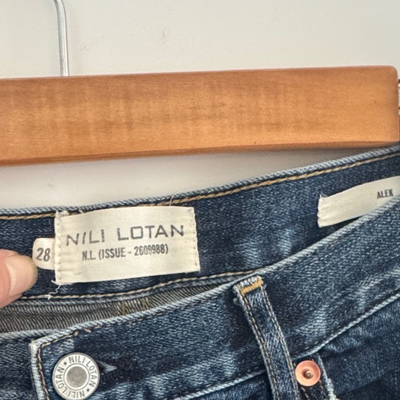 Nili Lotan Dark Blue Denim Jeans - Picture 2 of 3